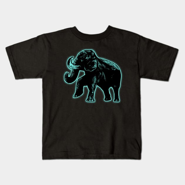 Elephant Light4 Kids T-Shirt by barmalisiRTB